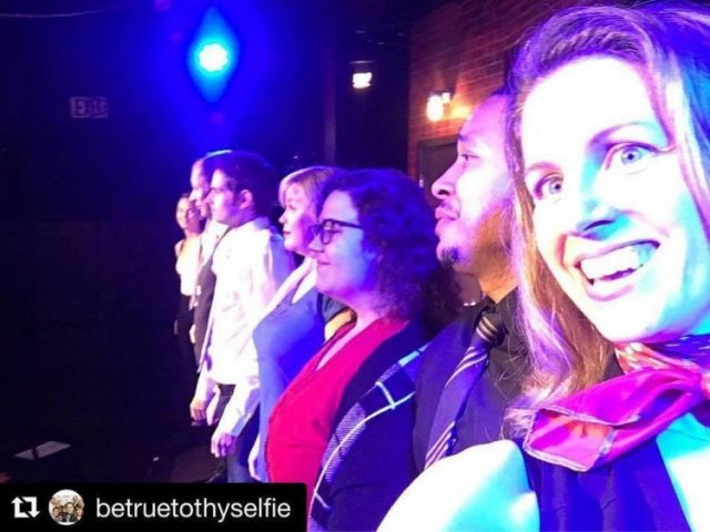 Onstage at Second City during Be True To Thy Selfie