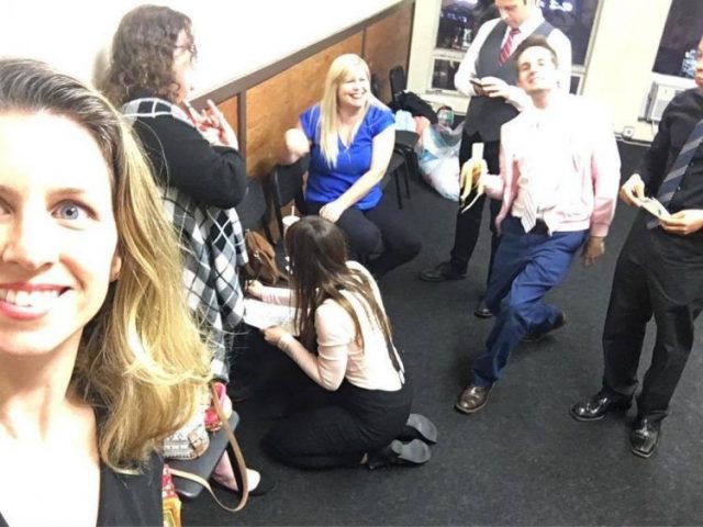 Second City rehearsal Be True To Thy Selfie backstage greenroom