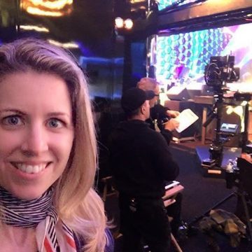 backstage SR with camera ops at The Four at Sony Studios