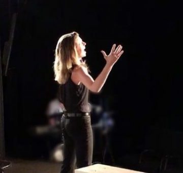 Second City All By Myself parody song onstage