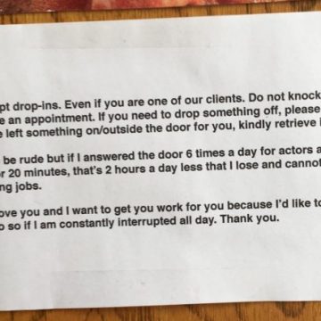aggressive talent agent signage