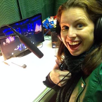announcer booth at rehearsal backstage