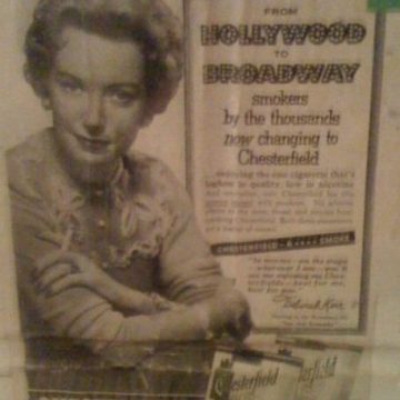 Old ad: Deborah Kerr smokes for her voice signage