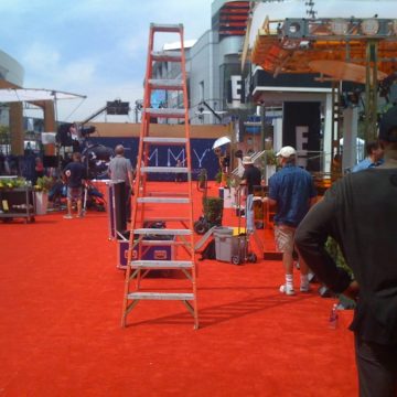 Emmys red carpet backstage rehearsal