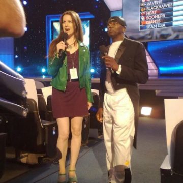 Espy Awards presenter onstage backstage