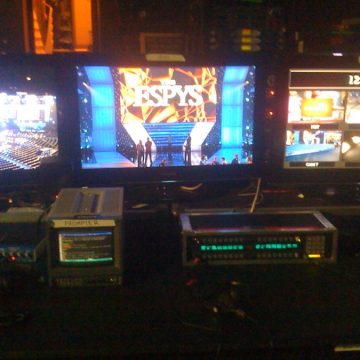 ESPYS backstage monitors rehearsal