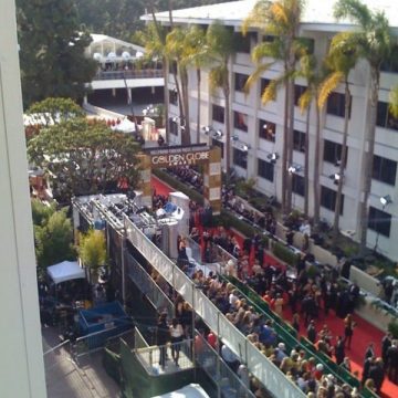 Golden Globes red carpet backstage Beverly Hilton hotel