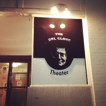 IO West, Del Close Theater signage backstage