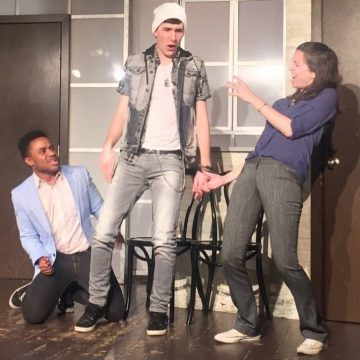 musical improv Second City onstage