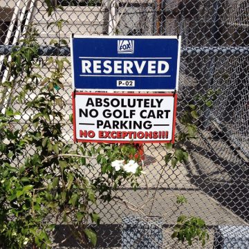 no golf cart parking studio signage Fox Studios backstage