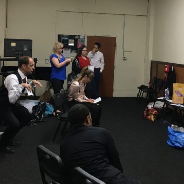 Second City BTTTS backstage rehearsal
