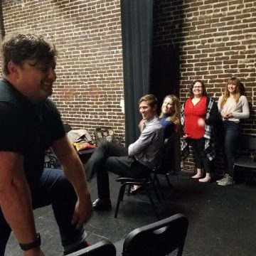 Second City BTTTS backstage rehearsal