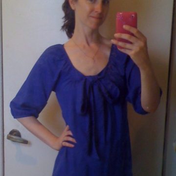 blue dress