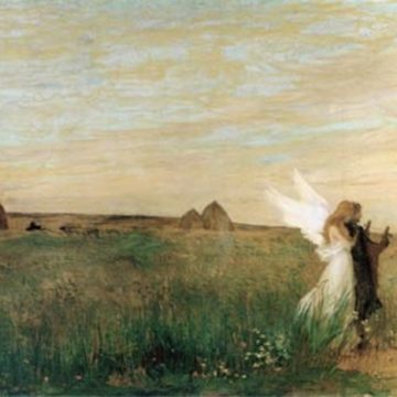 "Hesiod Listening to the Inspirations of the Muse” Edmond Aman-Jean, circa 1890