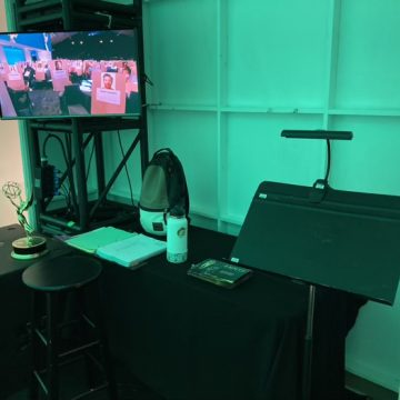 backstage at Emmys